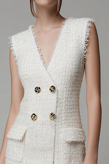 Bodycon Short Ivory Work Dress